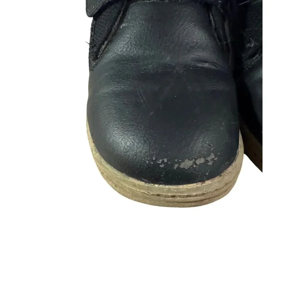 Carter’s Toddler Boys Black Ankle Boots Hook & Loop Velcro Size 11 Winter